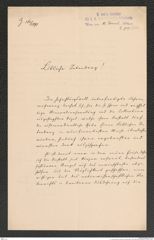 k.k. naturhistorisches Hofmuseum, Intendanzakten 1885-1896 (Hauer), Aktenzahl Z.709/1891, Seite 1